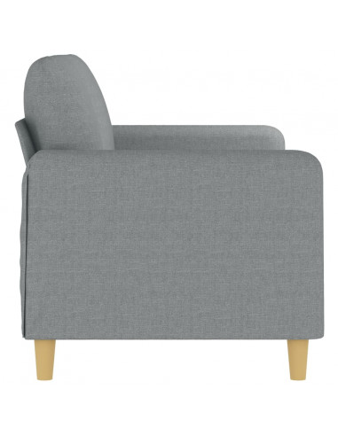 Divano a 2 Posti Grigio Chiaro 140 cm in Tessuto
