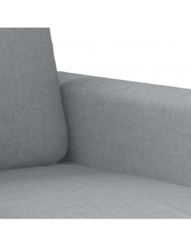 Divano a 2 Posti Grigio Chiaro 140 cm in Tessuto