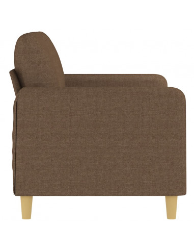 Divano a 2 Posti Marrone 120 cm in Tessuto