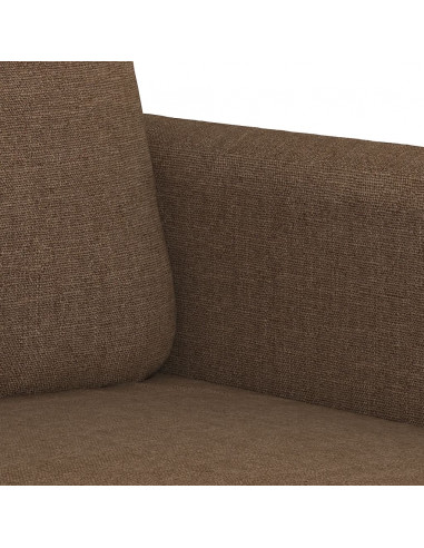 Divano a 2 Posti Marrone 120 cm in Tessuto