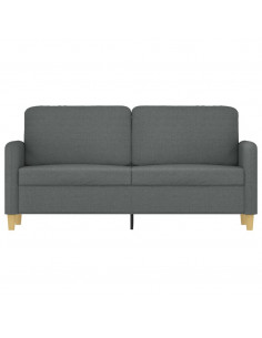 Divano a 2 Posti Grigio Scuro 140 cm in Tessuto 2