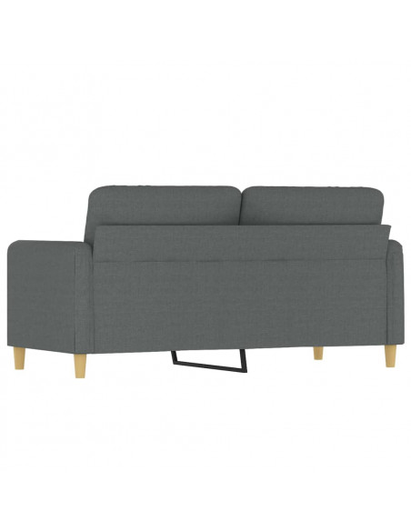 Divano a 2 Posti Grigio Scuro 140 cm in Tessuto