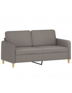 Divano a 2 Posti Tortora 140 cm in Tessuto