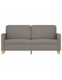 Divano a 2 Posti Tortora 140 cm in Tessuto 2