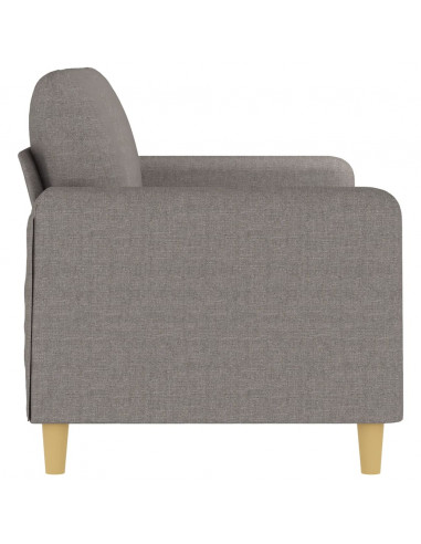 Divano a 2 Posti Tortora 140 cm in Tessuto