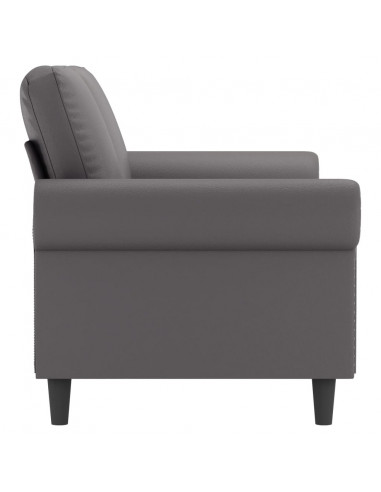 Divano a 2 Posti Grigio 140 cm in Similpelle