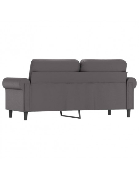 Divano a 2 Posti Grigio 140 cm in Similpelle