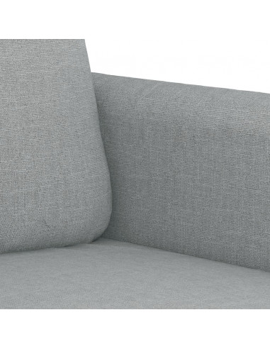 Set Divani 2 pz con Cuscini Grigio Chiaro in Tessuto