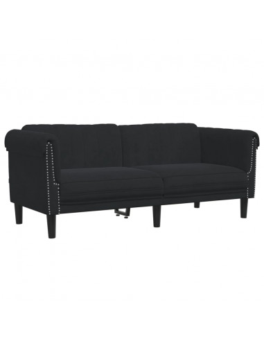 Set di Divani 2 pz Nero in Velluto