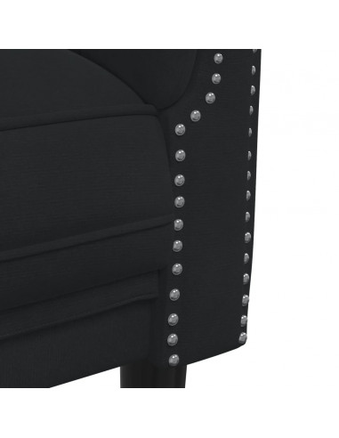 Set di Divani 2 pz Nero in Velluto