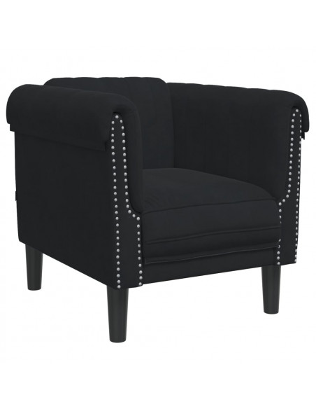 Set di Divani 3 pz Nero in Velluto