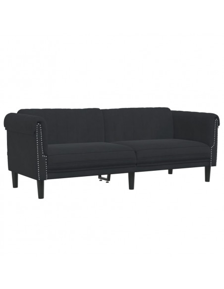 Set di Divani 3 pz Nero in Velluto