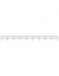 Recinto Giardino Punta a Lancia (1,25-1,5)x15,3 m Acciaio Nero