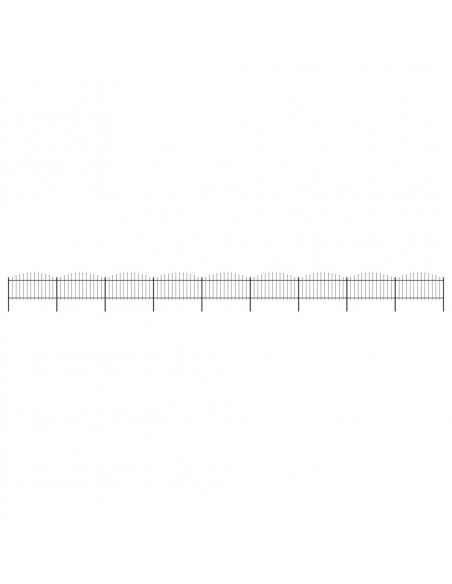 Recinto Giardino Punta a Lancia (1,25-1,5)x15,3 m Acciaio Nero