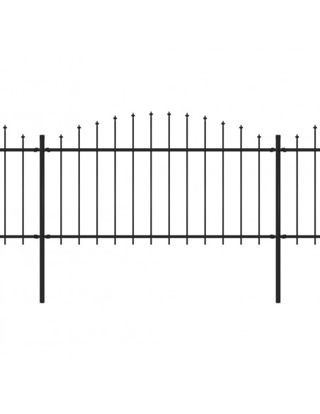 Recinto Giardino Punta a Lancia (1,25-1,5)x15,3 m Acciaio Nero