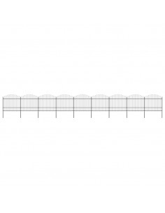 Recinto Giardino Punta a Lancia (1,5-1,75)x15,3m Acciaio Nera