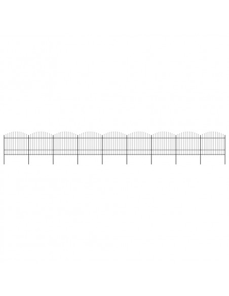 Recinto Giardino Punta a Lancia (1,5-1,75)x15,3m Acciaio Nera
