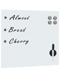 Lavagna Magnetica a Parete in Vetro 40x40 cm