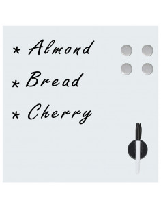 Lavagna Magnetica a Parete in Vetro 40x40 cm 2