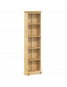 Libreria Corona 46x20x170 cm in Legno Massello di Pino
