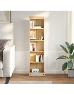 Libreria Corona 46x20x170 cm in Legno Massello di Pino 2