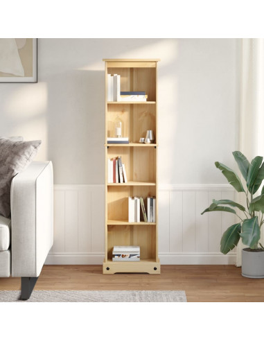 Libreria Corona 46x20x170 cm in Legno Massello di Pino