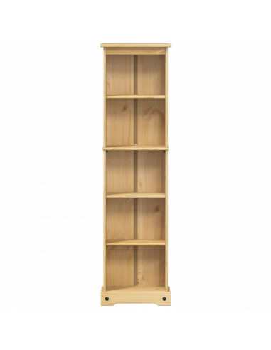 Libreria Corona 46x20x170 cm in Legno Massello di Pino