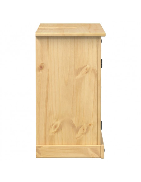 Mobile Lavabo da Bagno Corona 73x33x60cm Legno Massello di Pino