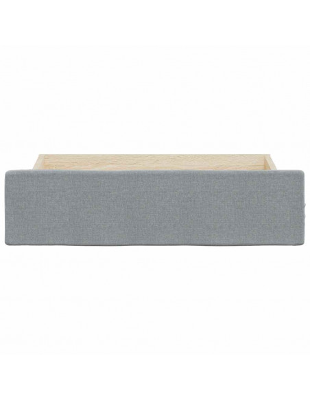 Cassetti per Letto 2pz Grigio Chiaro in Truciolato e Tessuto