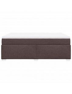 Giroletto a Molle con Materasso Marrone Scuro 140x190cm Tessuto 2