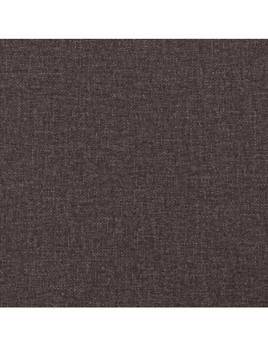 Giroletto a Molle con Materasso Marrone Scuro 140x190cm Tessuto