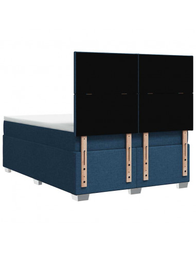 Giroletto a Molle con Materasso Blu 140x190 cm in Tessuto