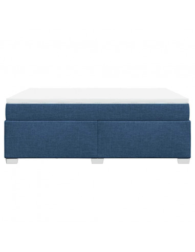 Giroletto a Molle con Materasso Blu 140x190 cm in Tessuto