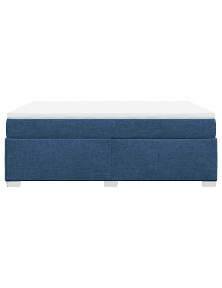 Giroletto a Molle con Materasso Blu 140x190 cm in Tessuto