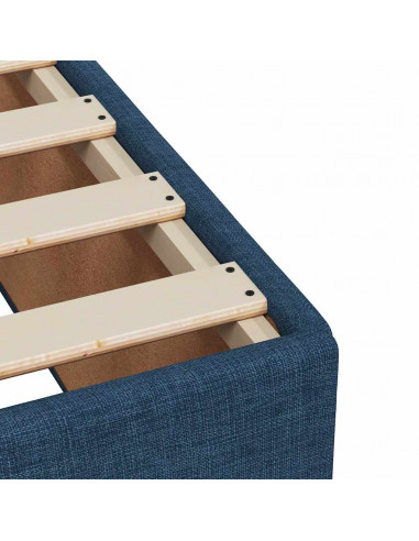 Giroletto a Molle con Materasso Blu 140x190 cm in Tessuto