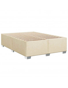Giroletto a Molle con Materasso Crema 140x19 cm in Tessuto 2
