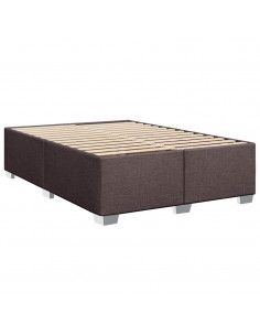 Giroletto a Molle con Materasso Marrone Scuro 140x190cm Tessuto 2