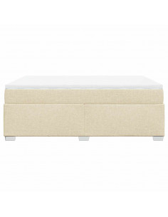 Giroletto a Molle con Materasso Crema 140x19 cm in Tessuto 2