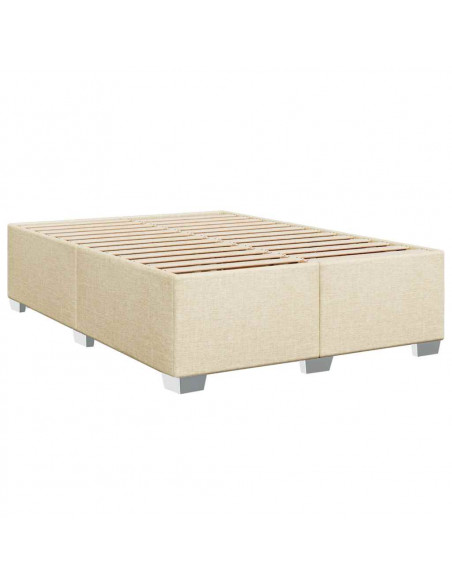 Giroletto a Molle con Materasso Crema 140x19 cm in Tessuto
