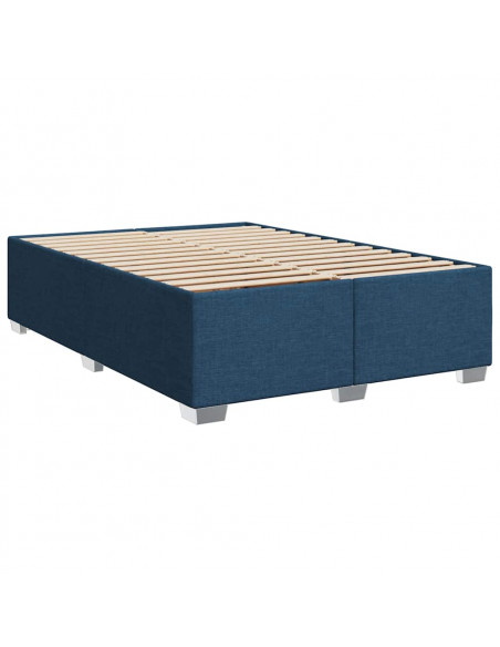 Giroletto a Molle con Materasso Blu 140x190 cm in Tessuto