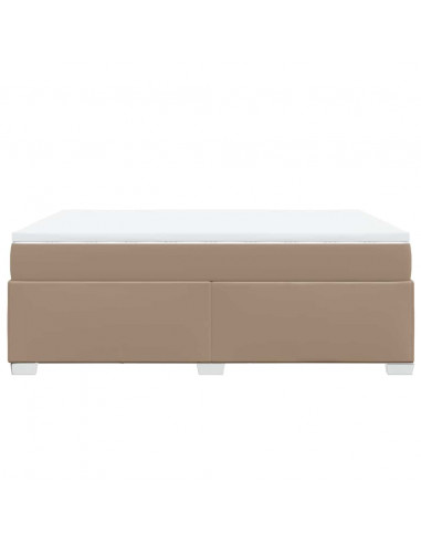 Giroletto a Molle con Materasso Cappuccino 140x190cm Similpelle