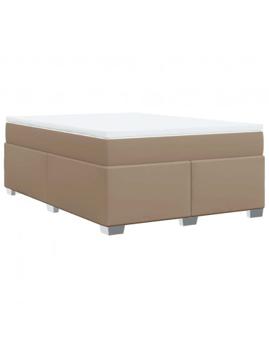 Giroletto a Molle con Materasso Cappuccino 140x190cm Similpelle