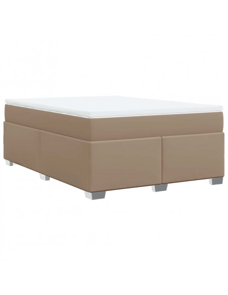 Giroletto a Molle con Materasso Cappuccino 140x190cm Similpelle