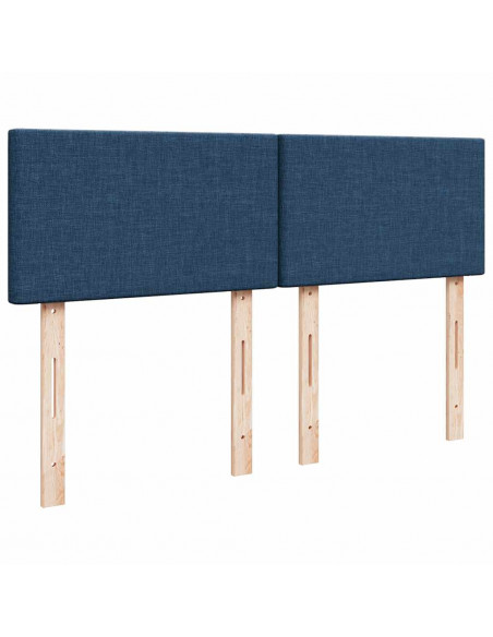 Giroletto a Molle con Materasso Blu 140x190 cm in Tessuto