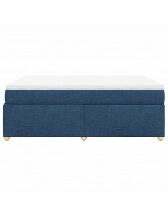 Giroletto a Molle con Materasso Blu 140x190 cm in Tessuto 2