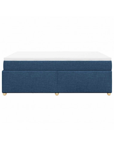 Giroletto a Molle con Materasso Blu 140x190 cm in Tessuto