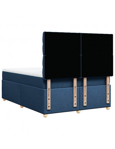 Giroletto a Molle con Materasso Blu 140x190 cm in Tessuto