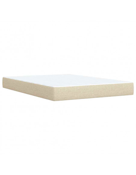 Giroletto a Molle con Materasso Crema 140x19 cm in Tessuto