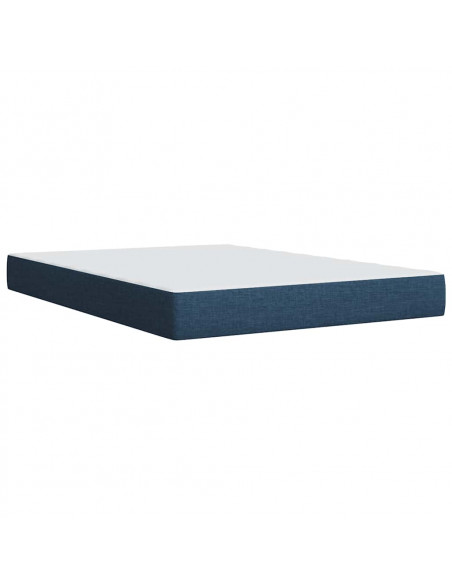 Giroletto a Molle con Materasso Blu 140x190 cm in Tessuto