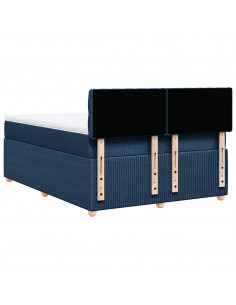 Giroletto a Molle con Materasso Blu 140x190 cm in Tessuto 2